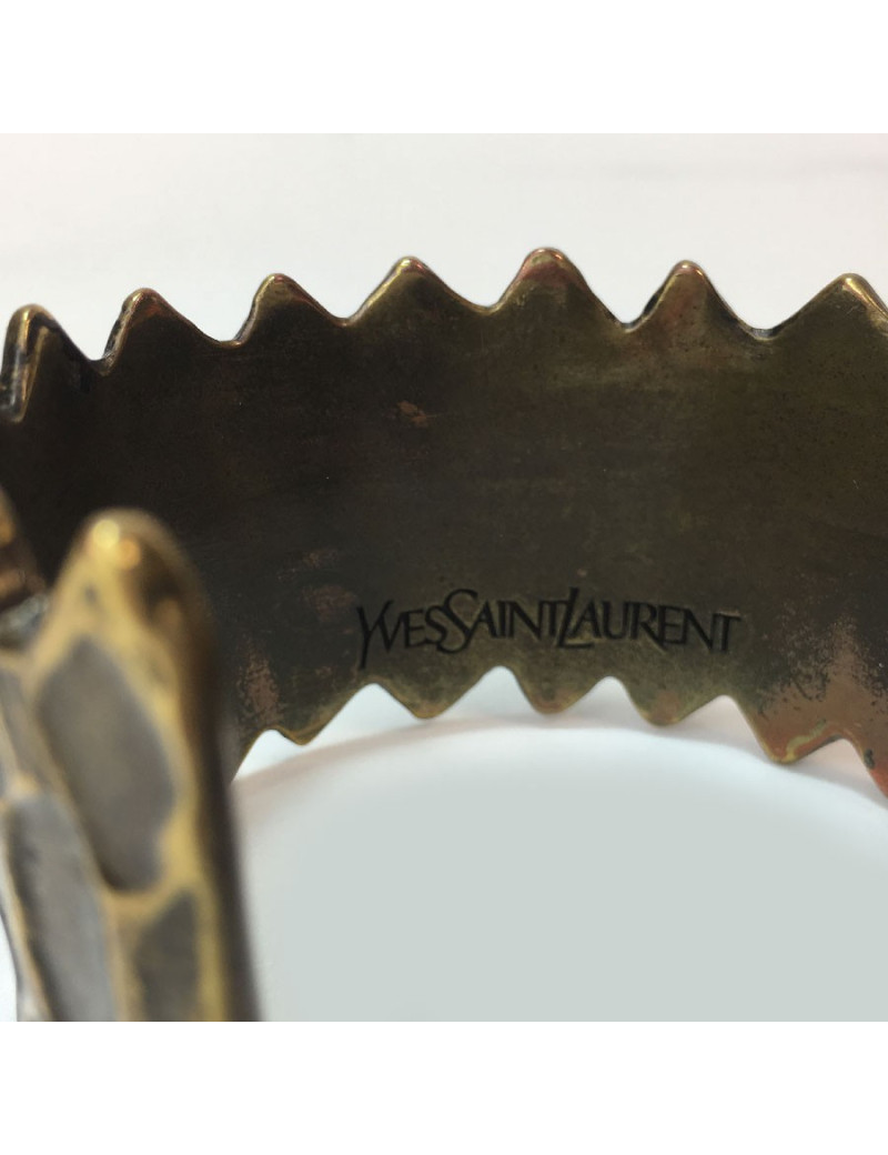 YVES SAINT LAURENT vintage cuff bracelet in bronze metal