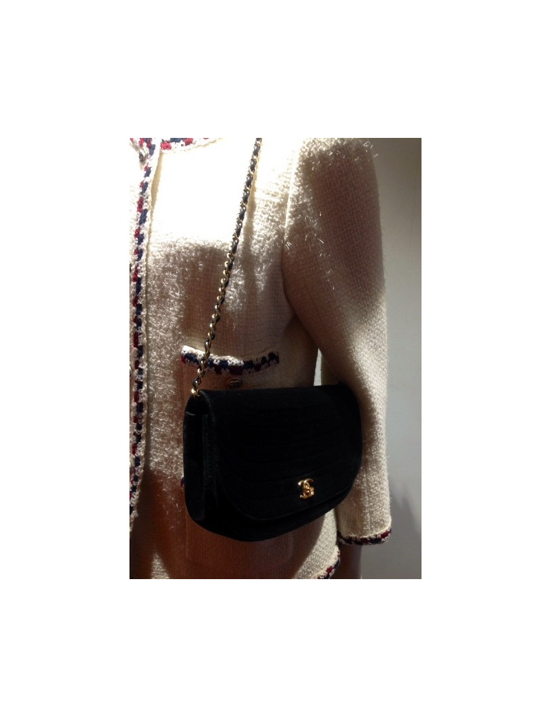 Sac ou pochette CHANEL en velours noir