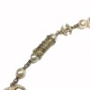 CHANEL Headband in gold metal, CC and pearls