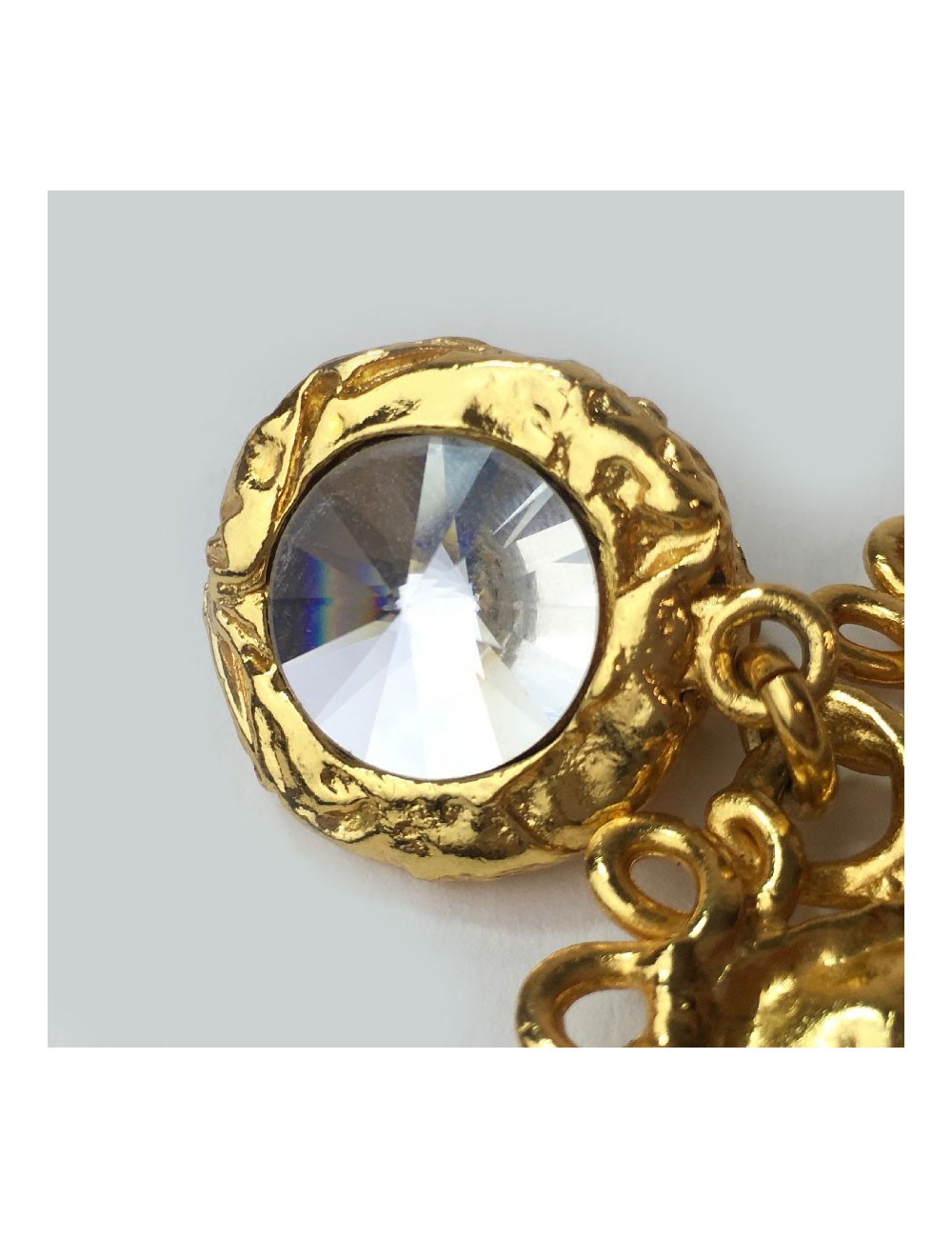 Boucles d'oreille clips CHRISTIAN LACROIX Vintage coeur et strass