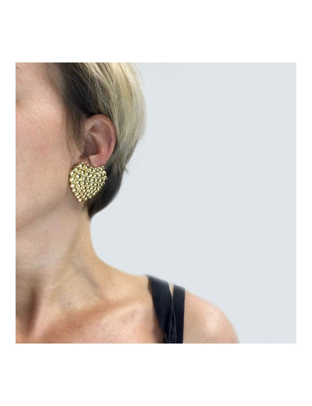 Boucles d'oreille clips YSL SAINT LAURENT Vintage