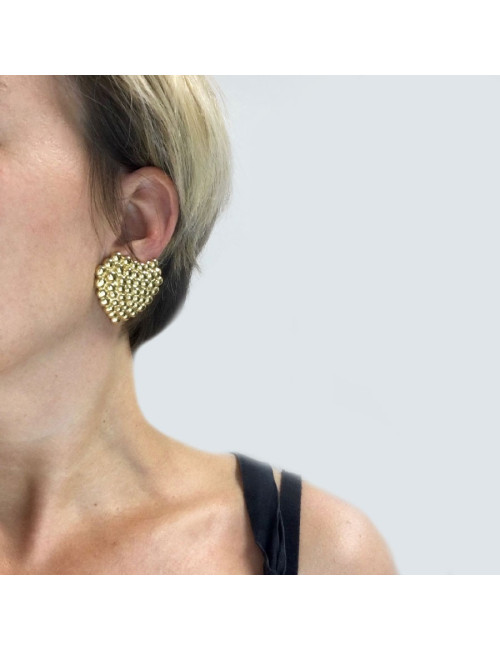 Boucles d'oreille clips YSL SAINT LAURENT Vintage