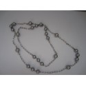 MARGUERITE DE VALOIS grey pearls and silver necklace