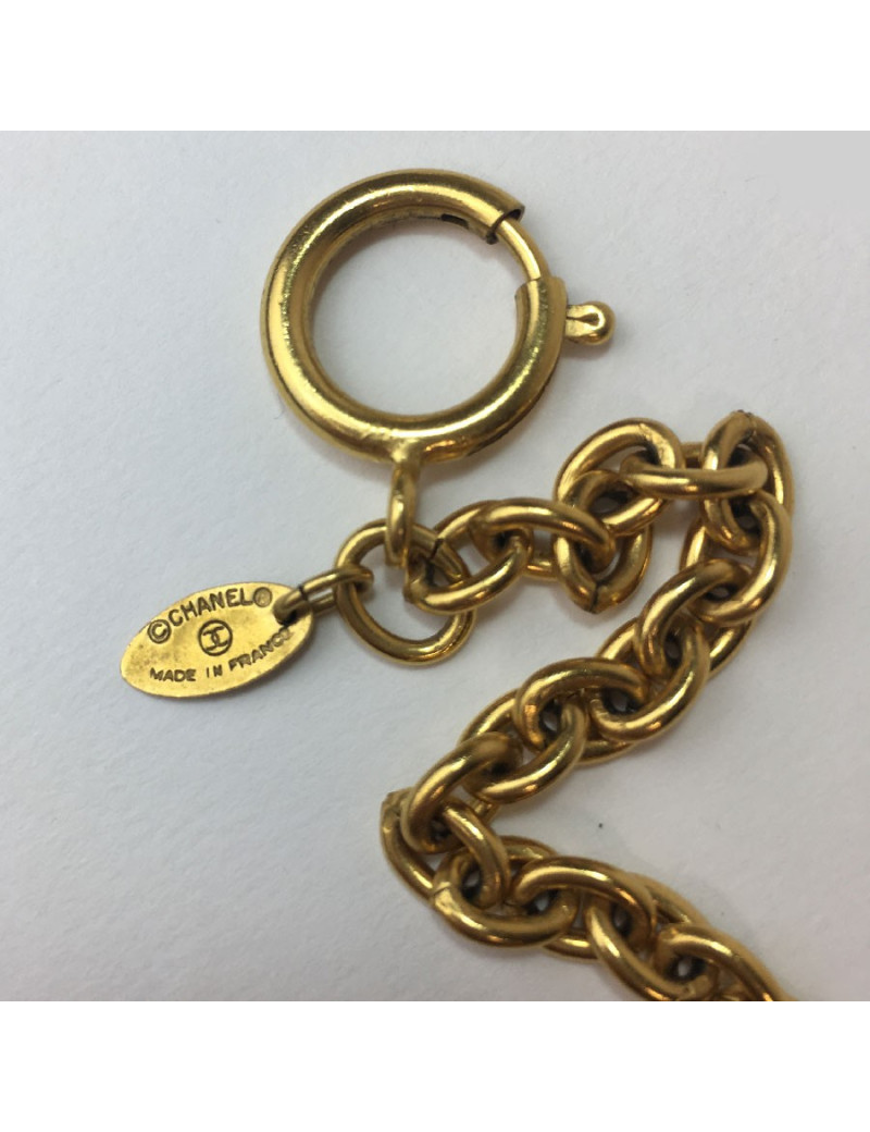 CHANEL vintage necklace in gilt metal