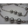 Sautoir MARGUERITE DE VALOIS perles grises