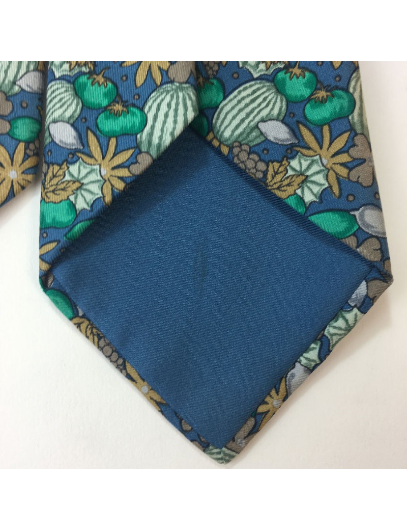 Cravate HERMÈS en soie motif pastèque