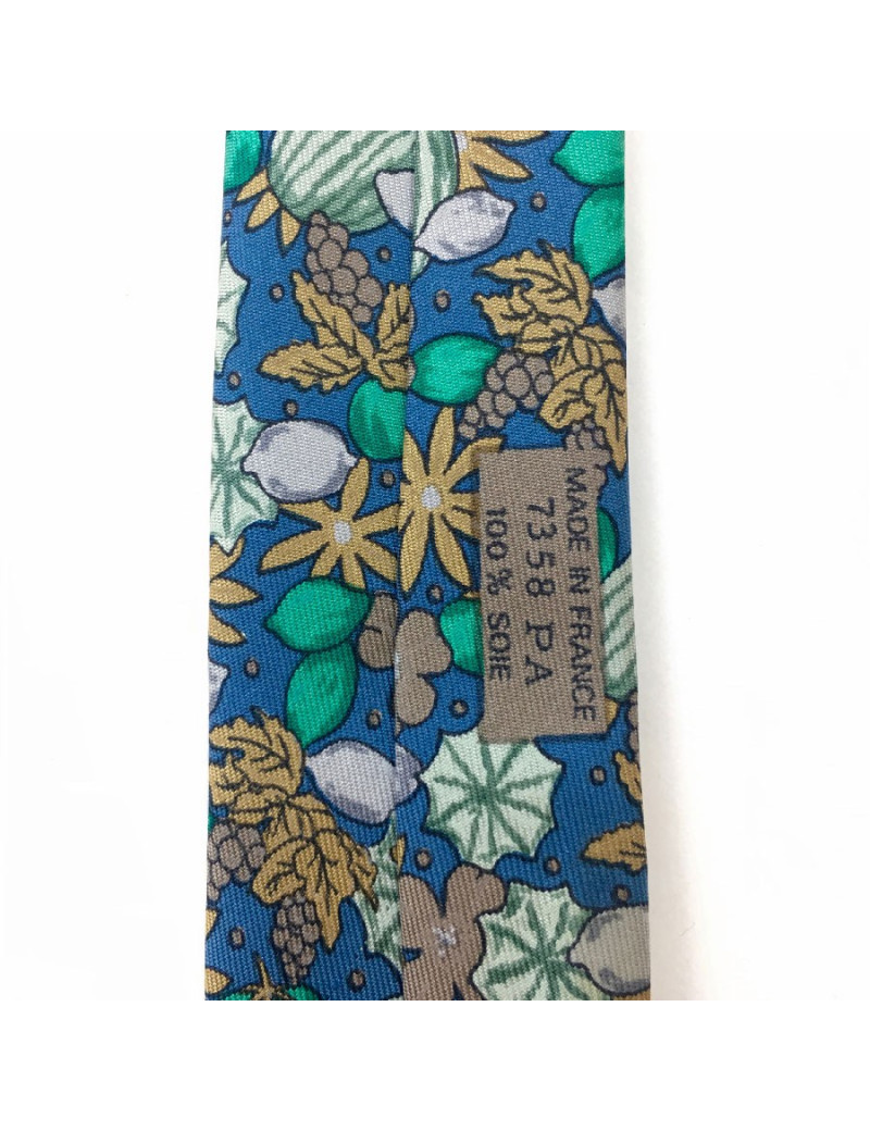 Cravate HERMÈS en soie motif pastèque