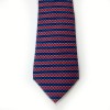 Cravate HERMES soie bleue et rouge