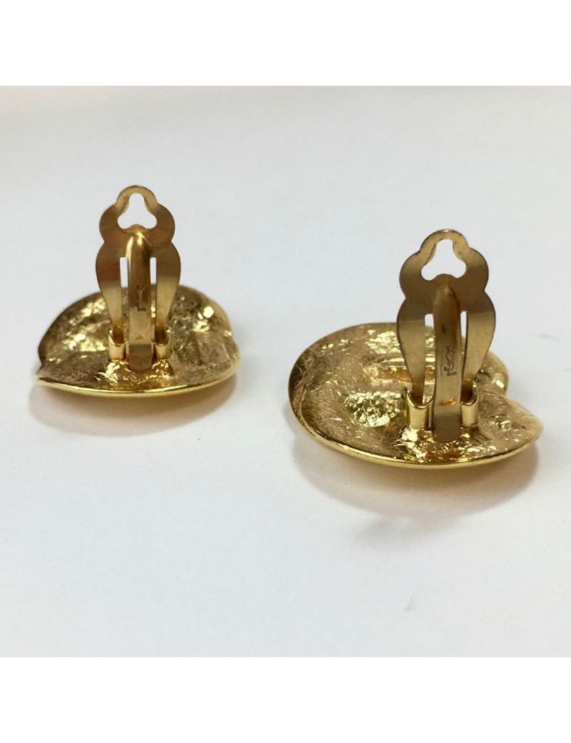 Boucles d'oreille clips YSL SAINT LAURENT Vintage