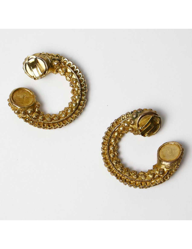 ALEXIS LAHELLEC vintage gilded clip-on earrings