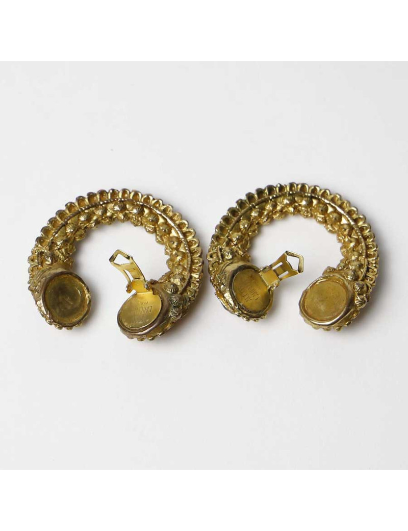 ALEXIS LAHELLEC vintage gilded clip-on earrings