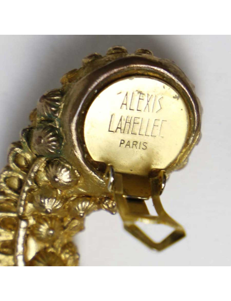 ALEXIS LAHELLEC vintage gilded clip-on earrings