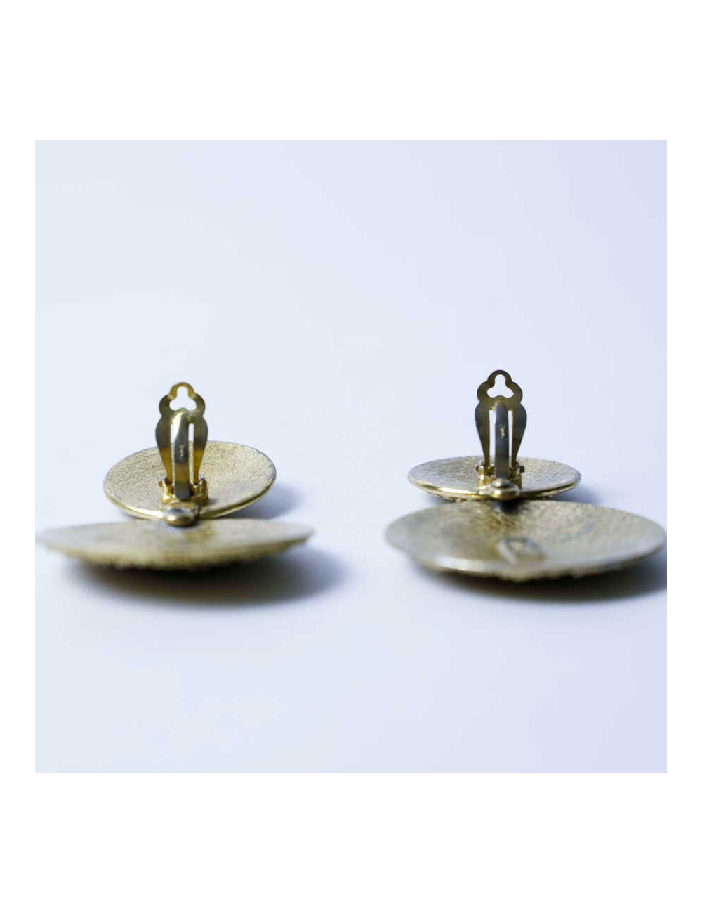 Boucles d'oreilles Clips YVES SAINT LAURENT cercle vintage
