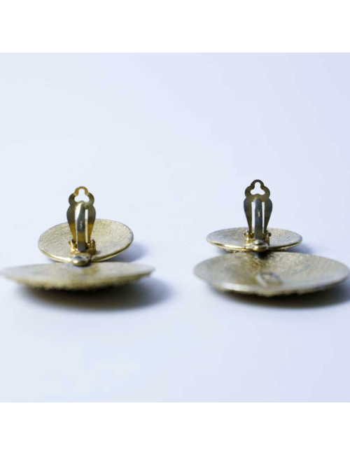 Boucles d'oreilles Clips YVES SAINT LAURENT cercle vintage