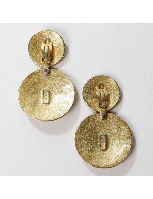 Boucles d'oreilles Clips YVES SAINT LAURENT cercle vintage