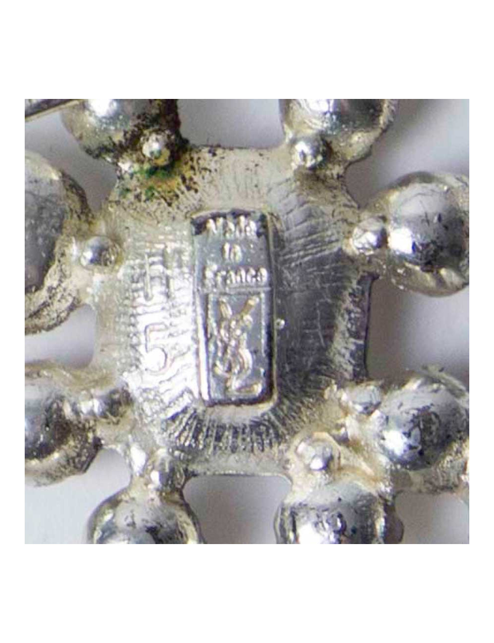 Broche YSL SAINT LAURENT brillants 