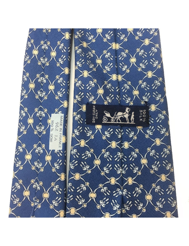 Cravate HERMÈS soie bleue 