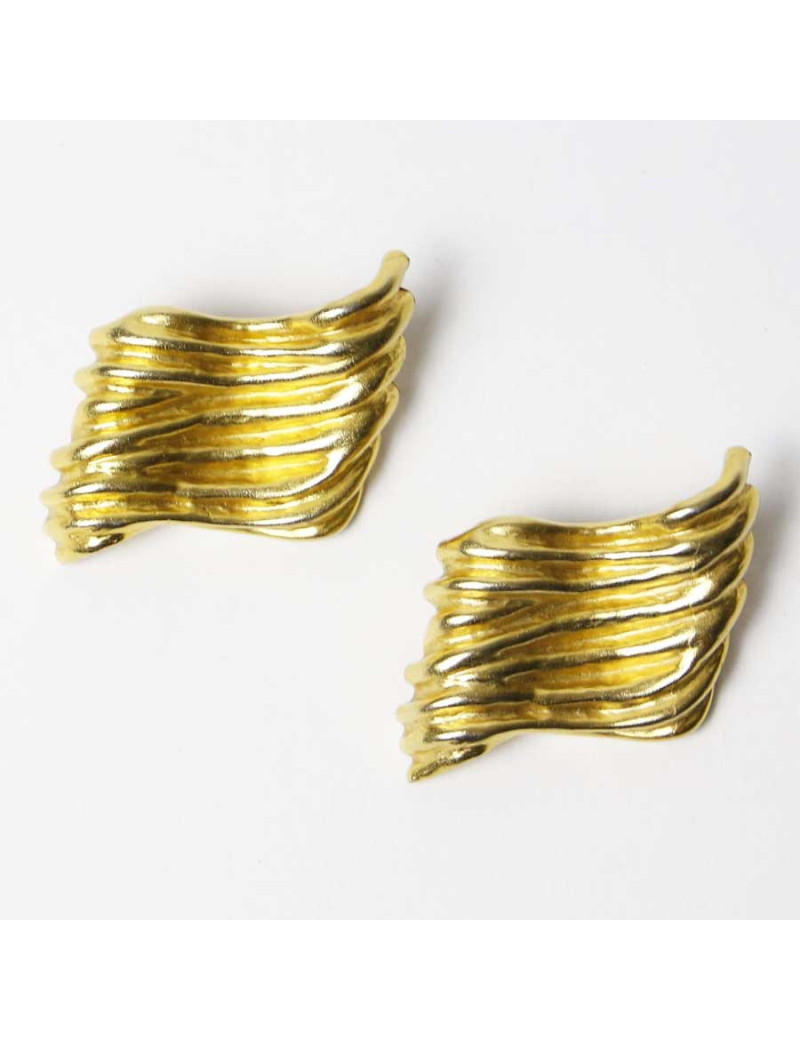 Boucles d'oreilles Clips LANVIN vintage dorés