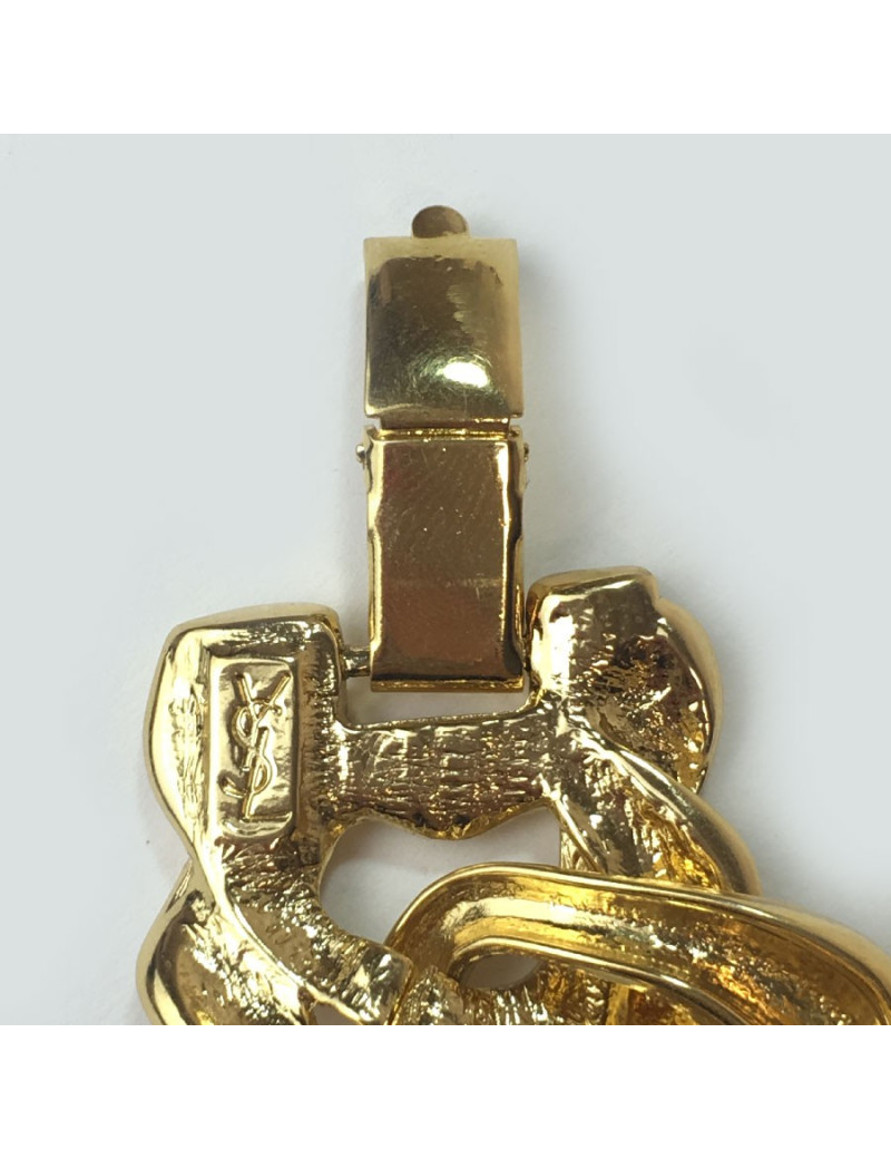 YSL YVES SAINT LAURENT vintage chain bracelet in gilt metal