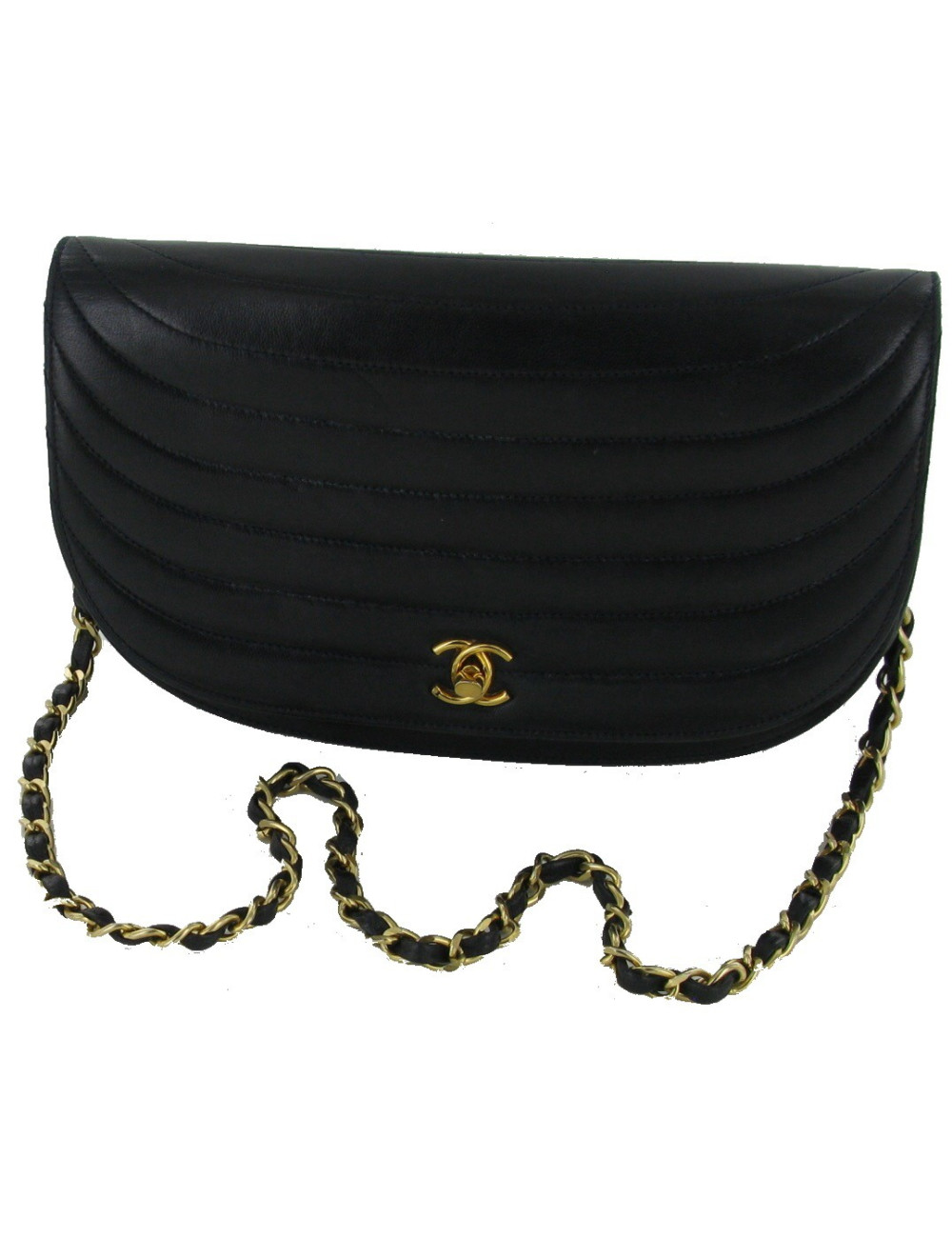 Sac CHANEL en cuir bleu