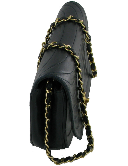 Sac CHANEL en cuir bleu