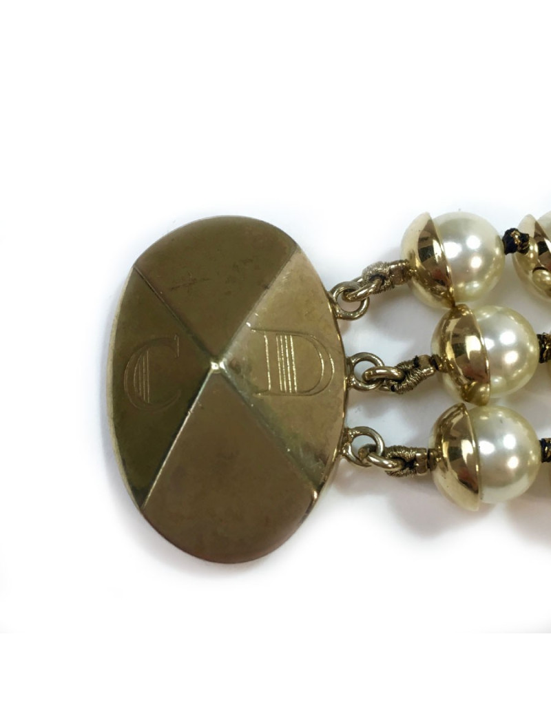 Bracelet triple rangs DIOR perles 