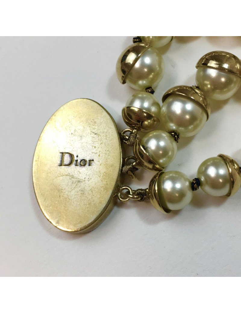 Bracelet triple rangs DIOR perles 