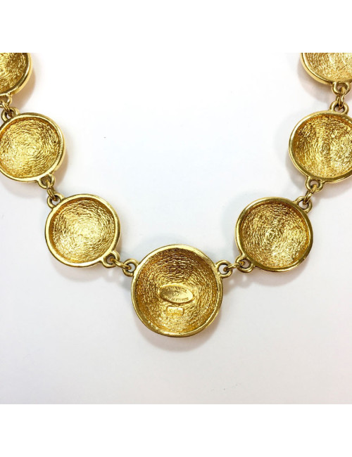 CHANEL vintage necklace in gilt metal