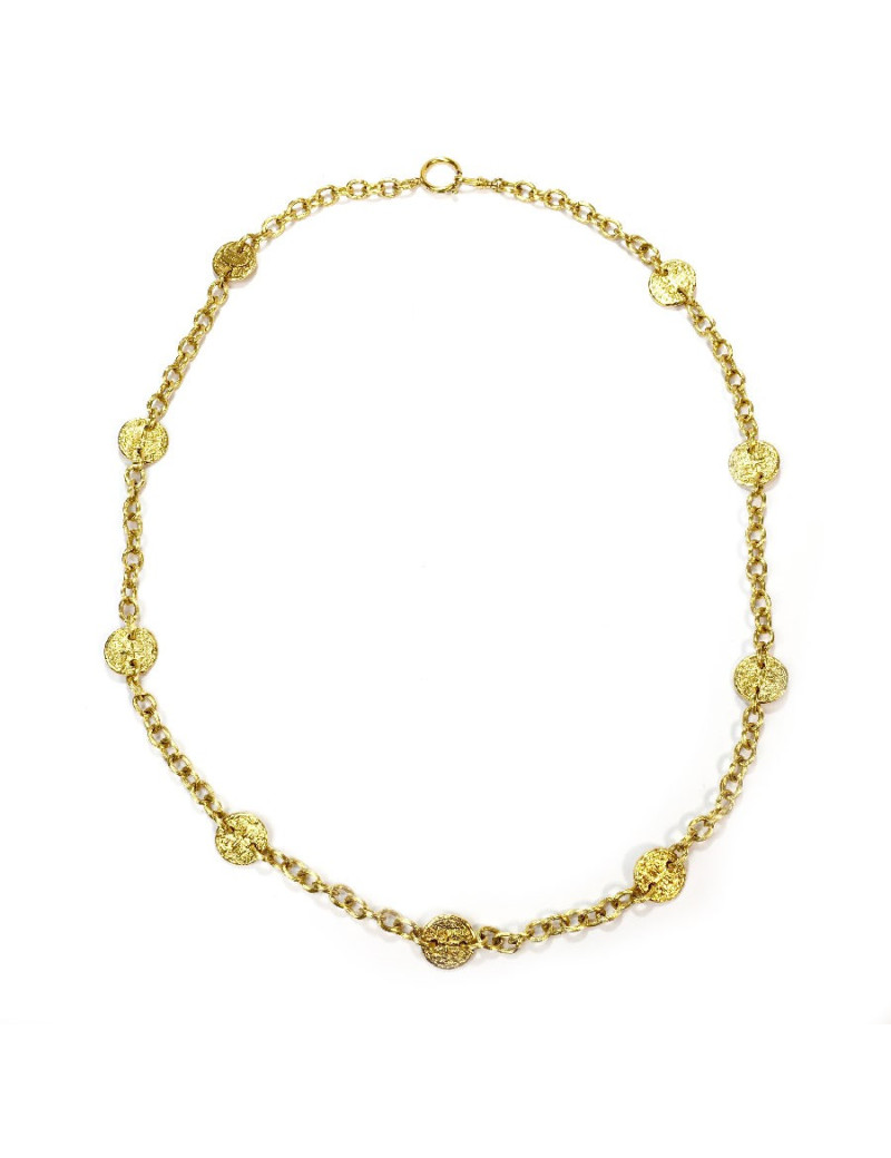 Sautoir CHANEL vintage métal doré