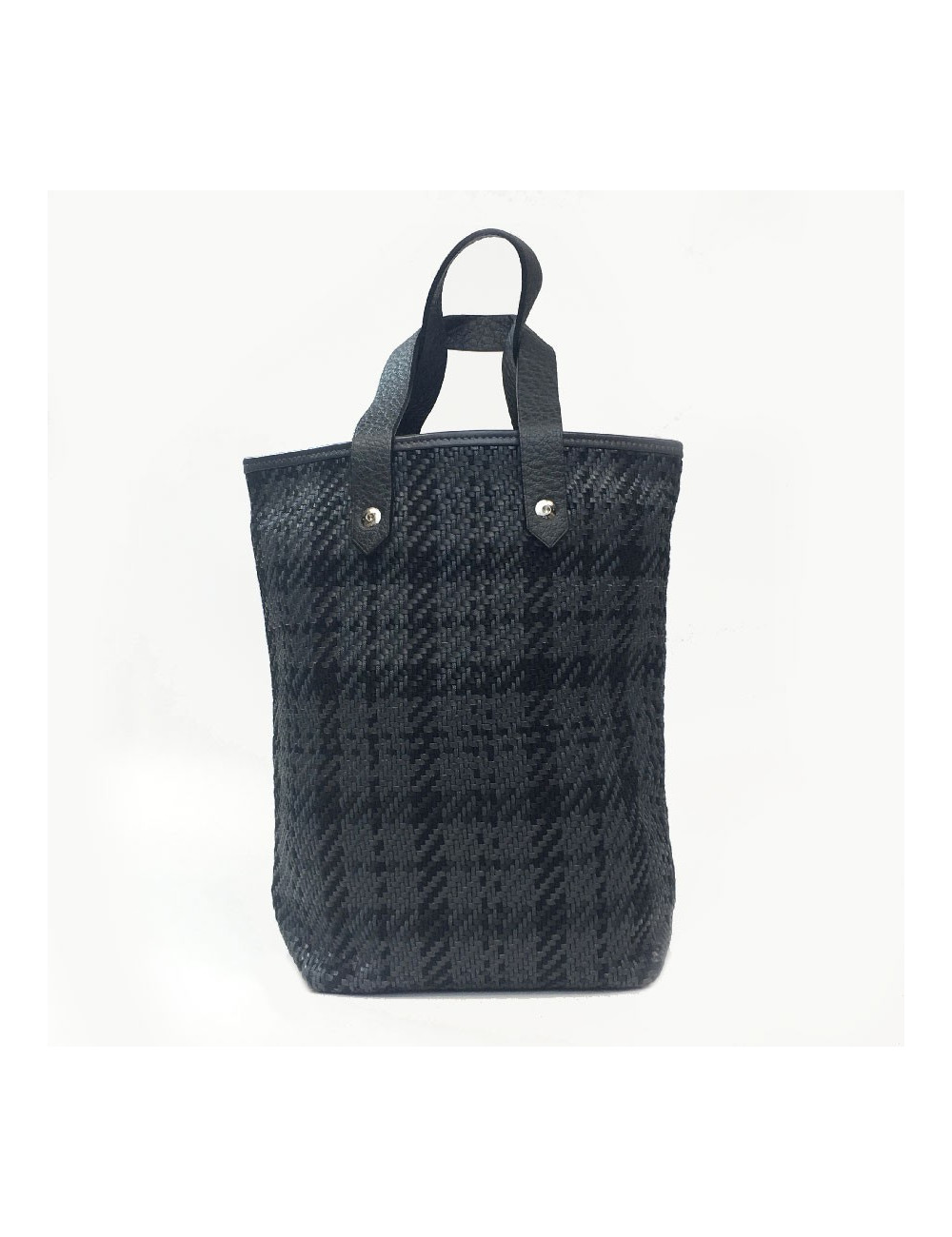 Mini sac HERMES tissu gris 