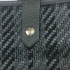HERMES mini bag in black and charcoal fabric and leather