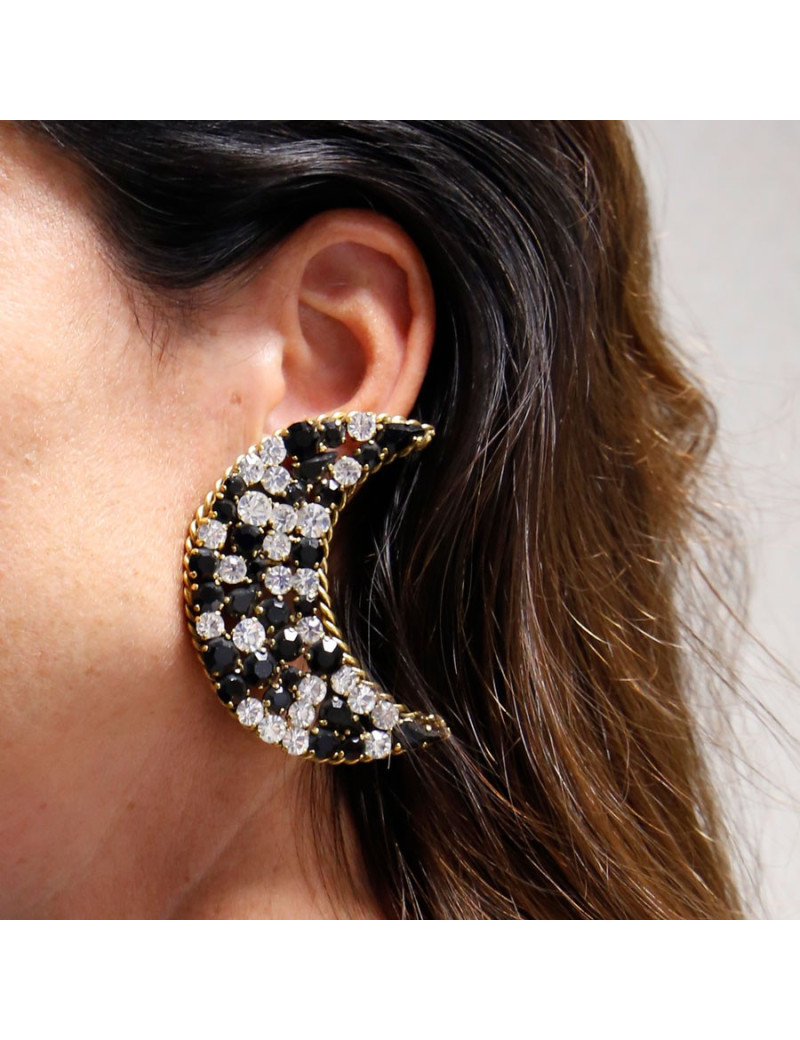 ISABEL CANOVA moon shape clip-on earrings