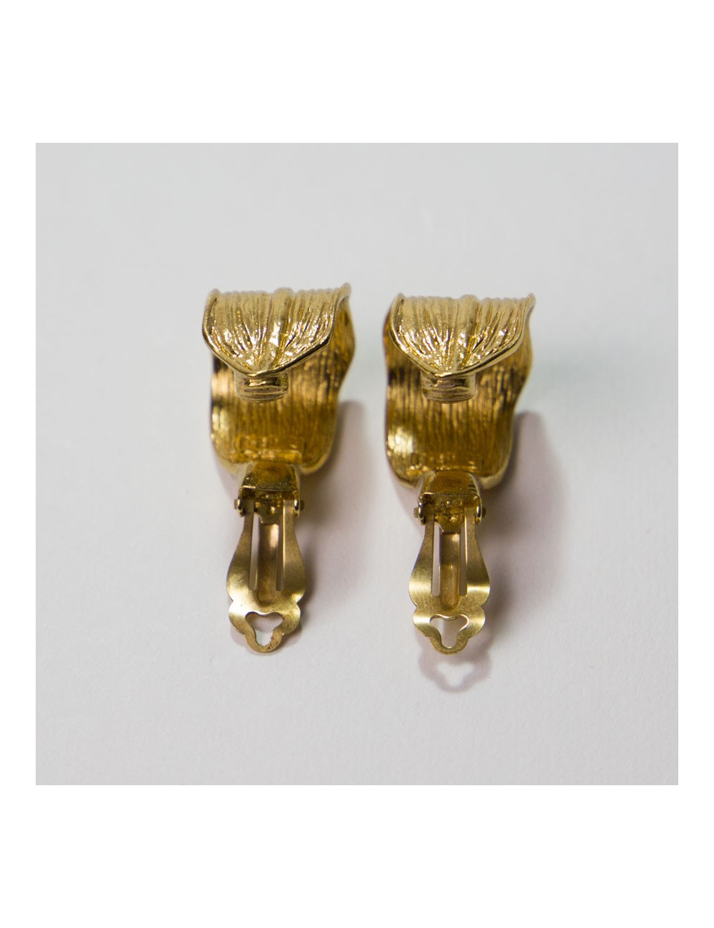 Boucles d'oreille clips YSL SAINT LAURENT Vintage