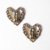 Boucles d'oreille clips CHRISTIAN LACROIX Vintage en métal argent vieilli
