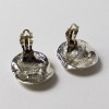 Boucles d'oreille clips YSL Vintage en métal argenté