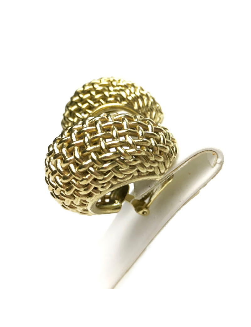 Boucles d'oreille clips CHRISTIAN DIOR doré vintage