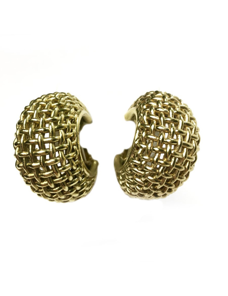 Boucles d'oreille clips CHRISTIAN DIOR doré vintage