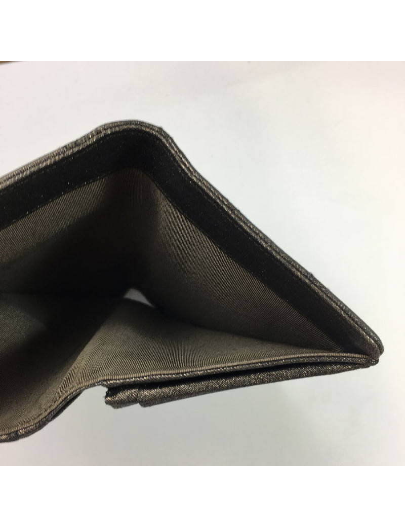 Portefeuille CHANEL toile mordoré