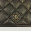 CHANEL wallet in gold-plated canvas