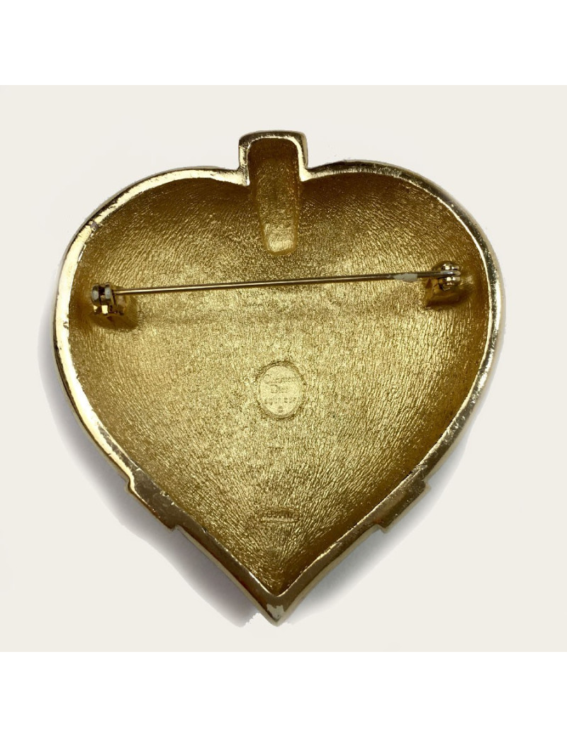 Broche coeur CHRISTIAN DIOR  Boutique émail violet