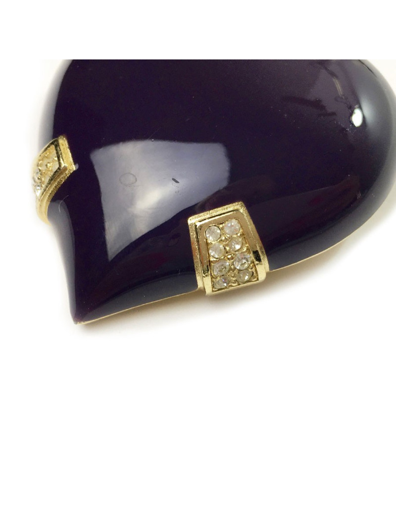 Broche coeur CHRISTIAN DIOR  Boutique émail violet