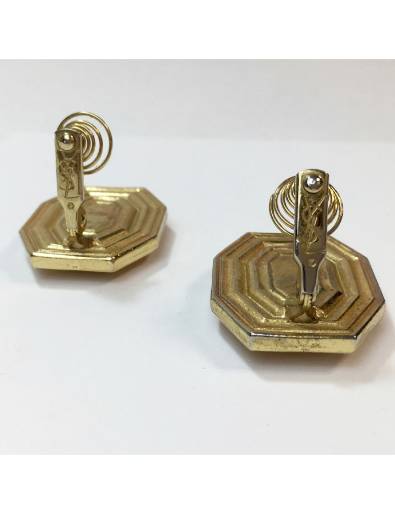 Boucles d'oreilles clips YVES SAINT LAURENT vintage