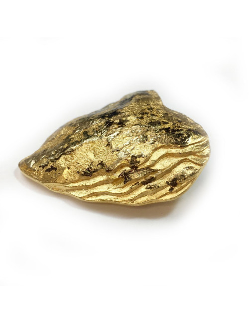 Broche coeur  YSL doré et noir