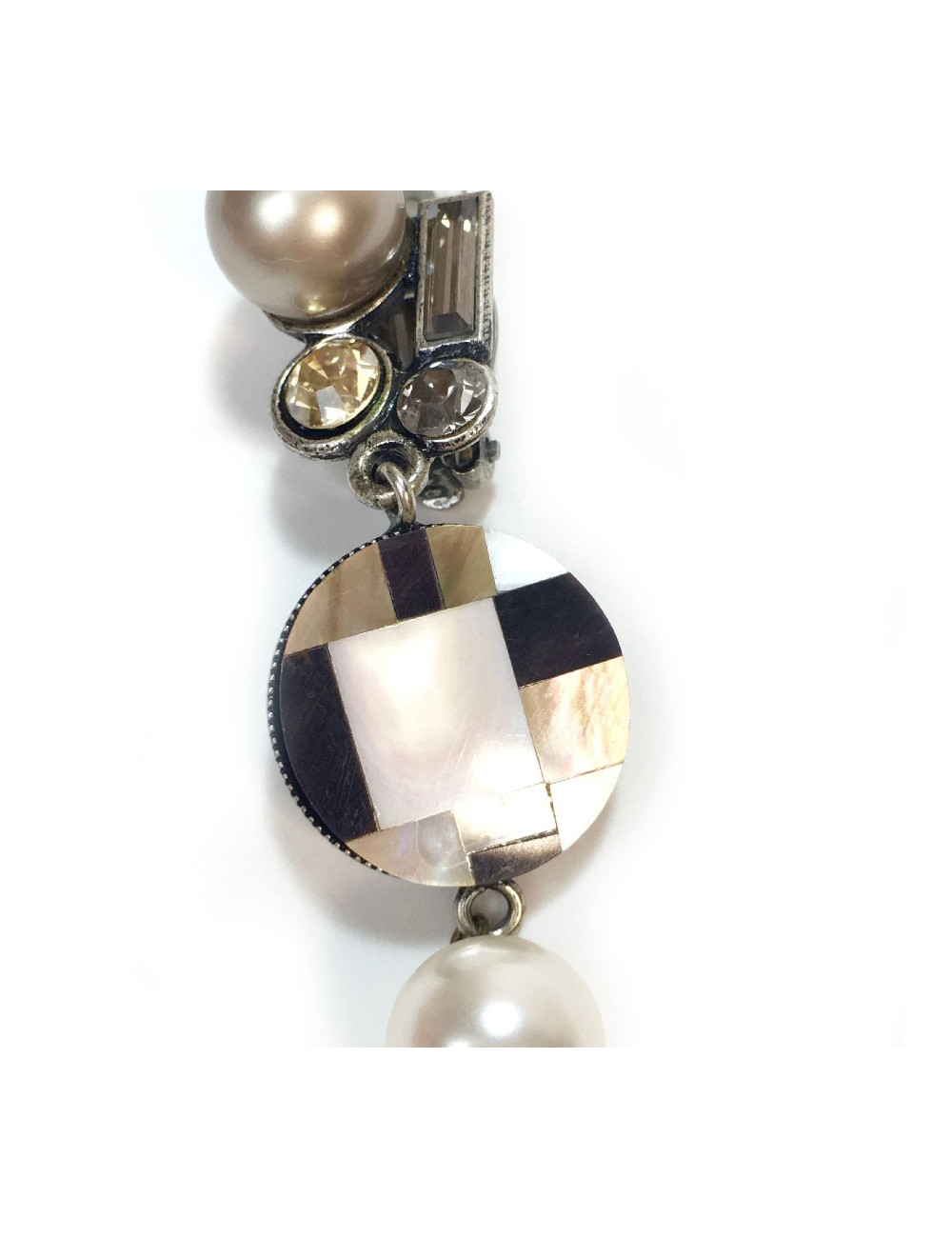 Boucles d'oreilles clips PHILIPPE FERRANDIS pendants