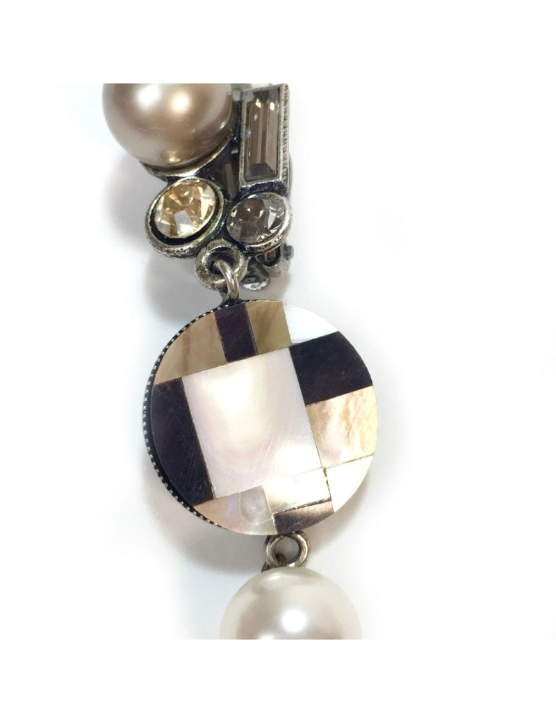 Boucles d'oreilles clips PHILIPPE FERRANDIS pendants