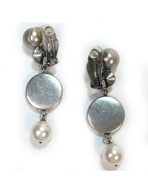 Boucles d'oreilles clips PHILIPPE FERRANDIS pendants