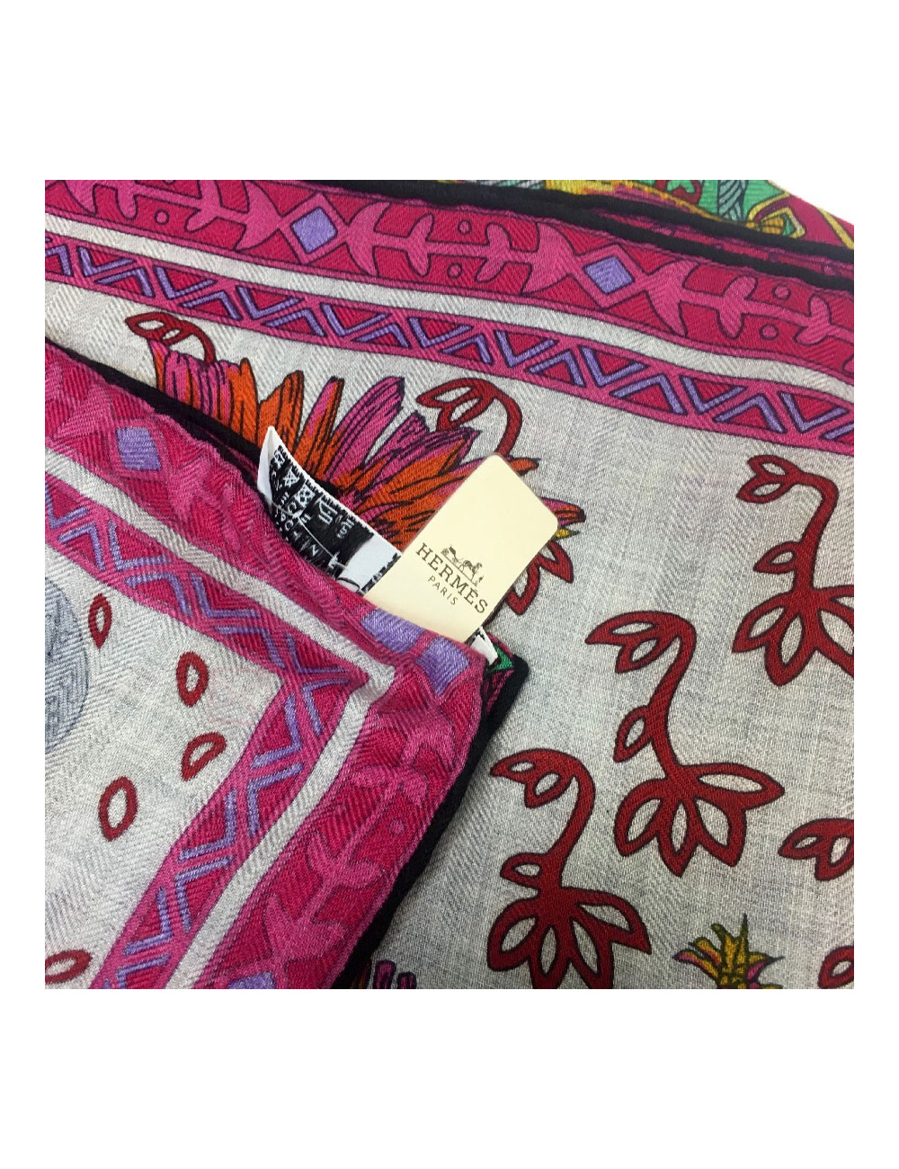 HERMES shawl 'Cavaliers du Caucase' in cashmere and silk