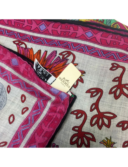 HERMES shawl 'Cavaliers du Caucase' in cashmere and silk