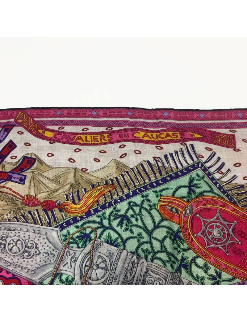 HERMES shawl 'Cavaliers du Caucase' in cashmere and silk