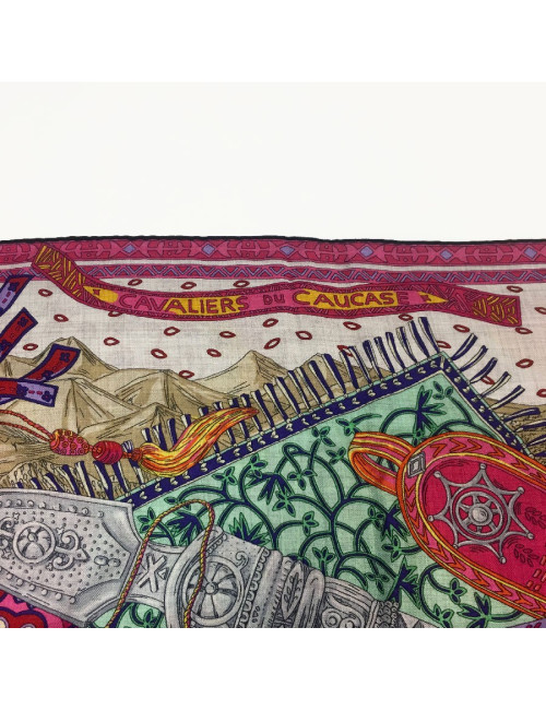 HERMES shawl 'Cavaliers du Caucase' in cashmere and silk